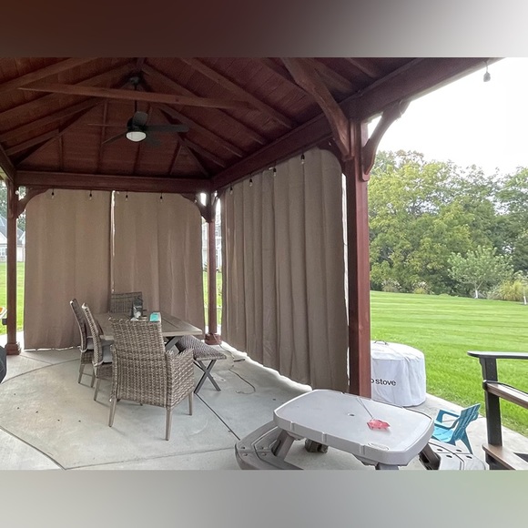 Waterproof Outdoor Curtains for Patio Sun Blocking Blackout Curtains, 2 Panels - Picture 12 of 13